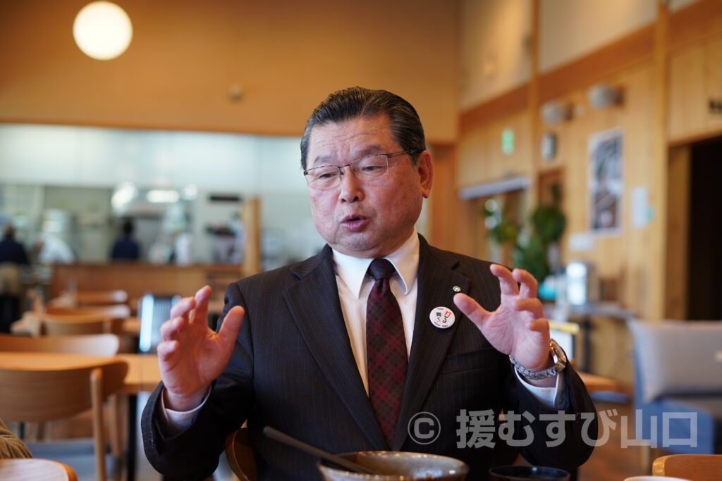 阿武町・花田憲彦・町長・無角和牛・無角和牛丼・道の駅・千代丸食堂