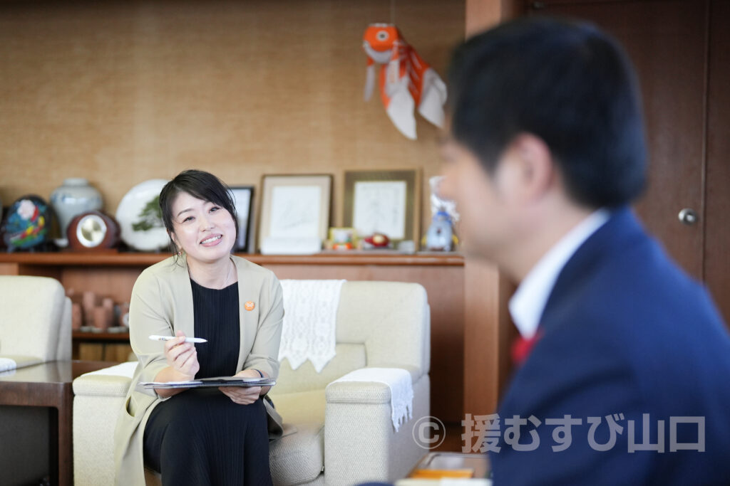 柳井市・井原健太郎・市長・ヤスベェ・トライアングル・援むすび山口・ロングインタビュー