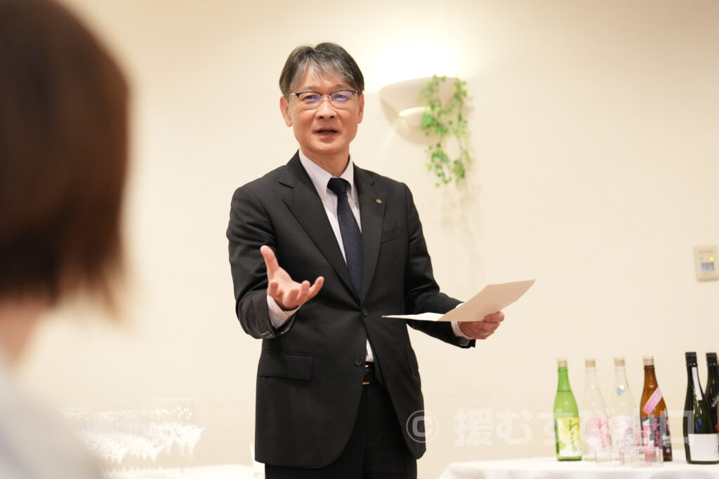 ①・援むすび山口・トライアングル・山口市・伊藤市長・新谷酒造・わかむすめ・セントコア山口・ヤスベェ・新井道子・まーちゃん・地域商社やまぐち株式会社