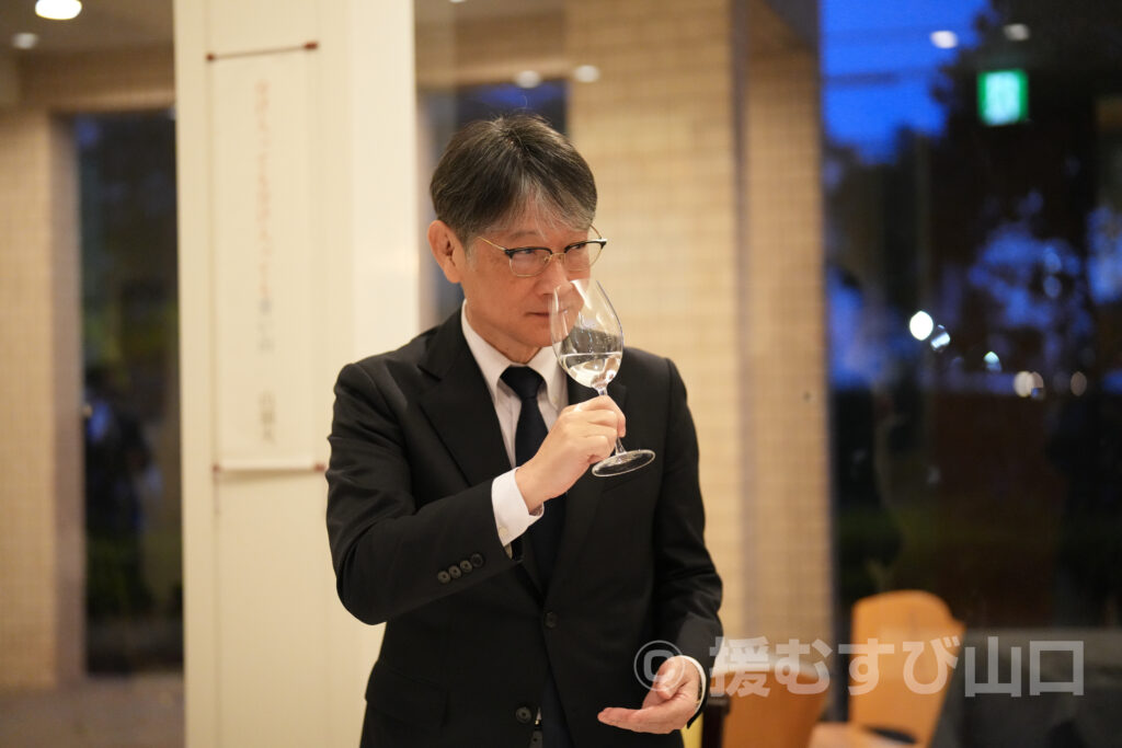 ①・援むすび山口・トライアングル・山口市・伊藤市長・新谷酒造・わかむすめ・セントコア山口・ヤスベェ・新井道子・まーちゃん・地域商社やまぐち株式会社