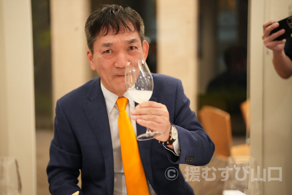 ②・援むすび山口・トライアングル・山口市・伊藤市長・新谷酒造・わかむすめ・セントコア山口・ヤスベェ・新井道子・まーちゃん・地域商社やまぐち株式会社