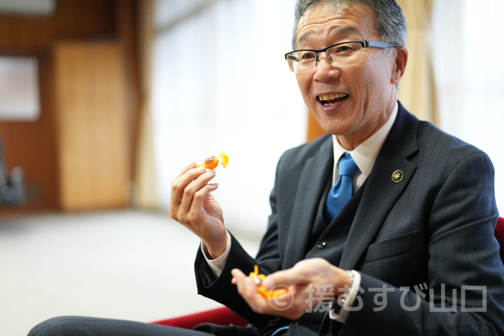 光市・芳岡統市長・カンロ飴・虹ヶ浜・里の厨
