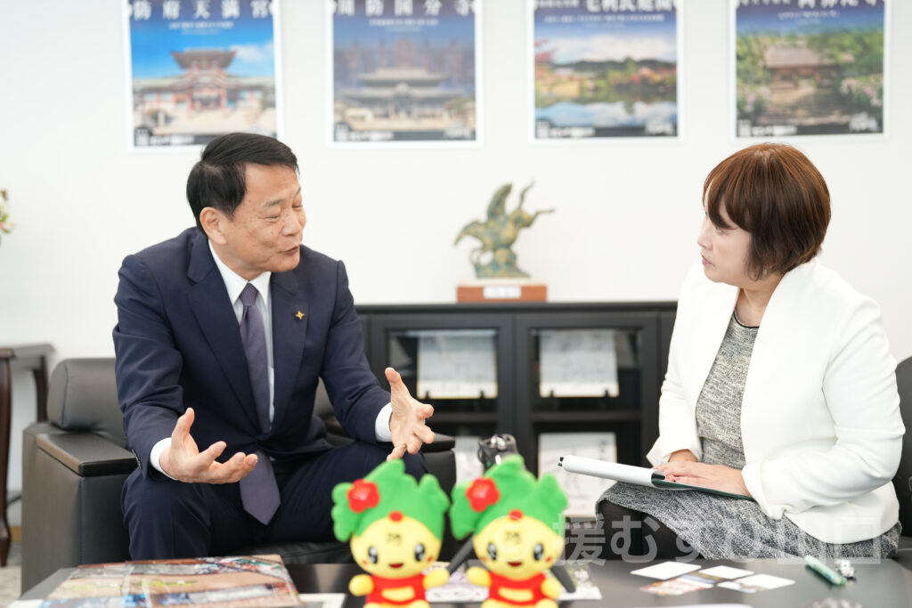 防府市・池田豊市長・新井道子アナ・防府天満宮・鈴木宮司・KEIRINパーク・防府競輪場