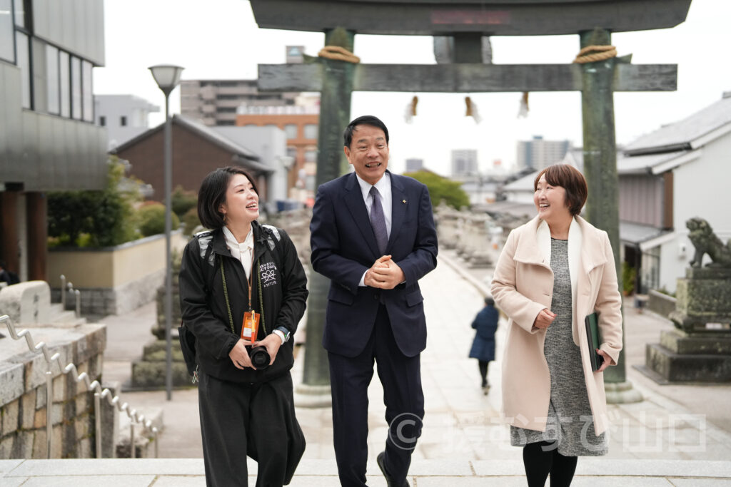 防府市・池田豊市長・新井道子アナ・防府天満宮・鈴木宮司・KEIRINパーク・防府競輪場